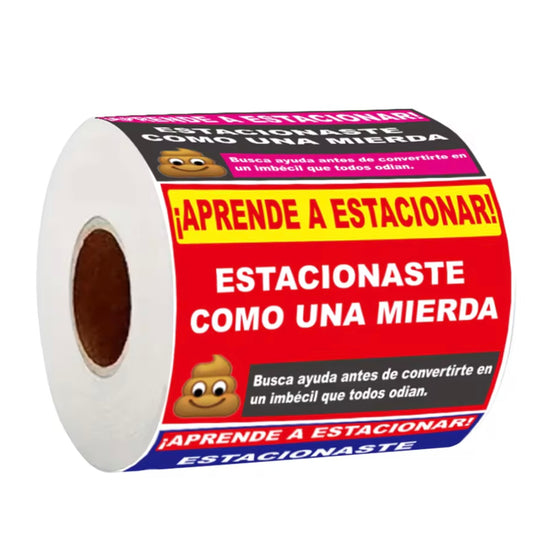 PEGATINA MAL ESTACIONADO