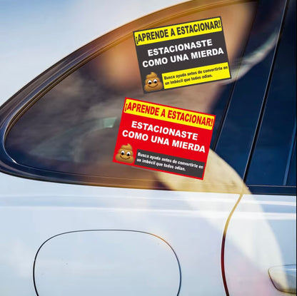 PEGATINA MAL ESTACIONADO
